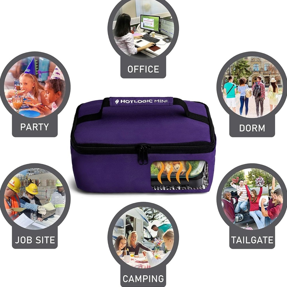 Hotlogic Mini Purple Lunch Bag - Picture 5 of 6